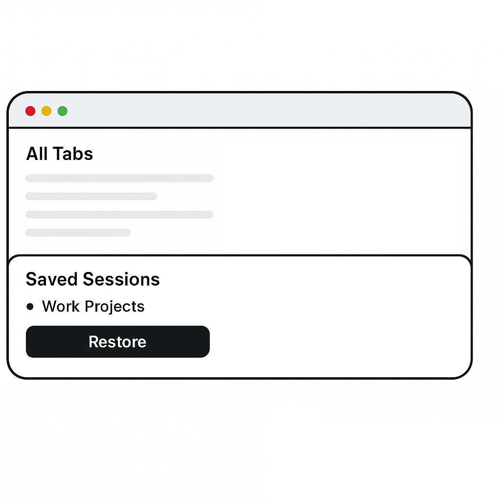 Session save and restore flow